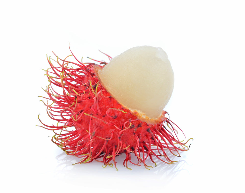 Superfrucht Rambutan - aufgrund ihres haarigen Aussehens auch Haarlitsch genannt